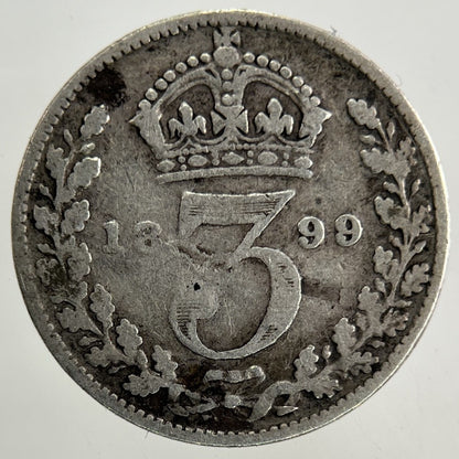 1899 Victoria Threepence Silver Coin | Collectable Grade