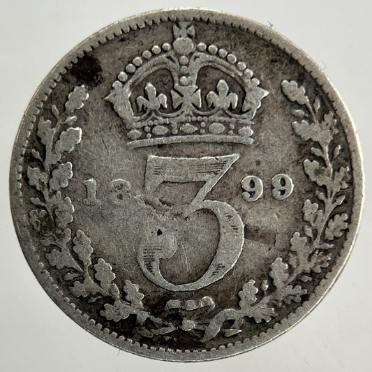 1899 Victoria Threepence Silver Coin | Collectable Grade