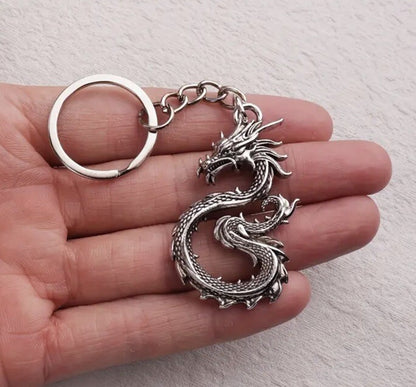 Metal Dragon Shaped Keyring Premium Keychain Gift UK