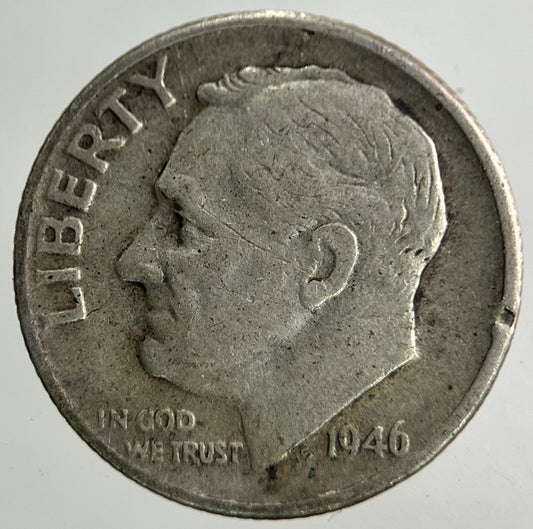 1946 US USA Roosevelt Dime Silver Coin | Collectable Grade