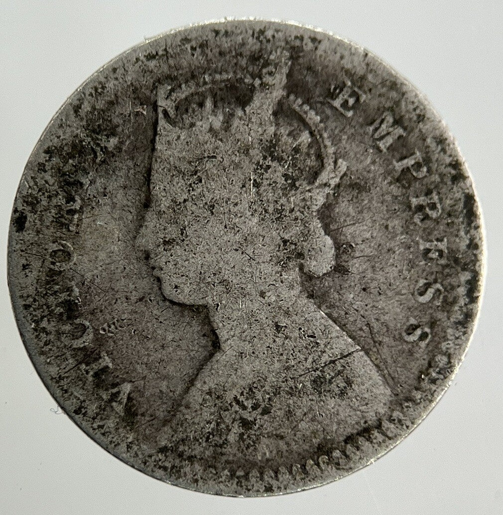 1891 India 2 Annas Silver Coin | Collectable Grade