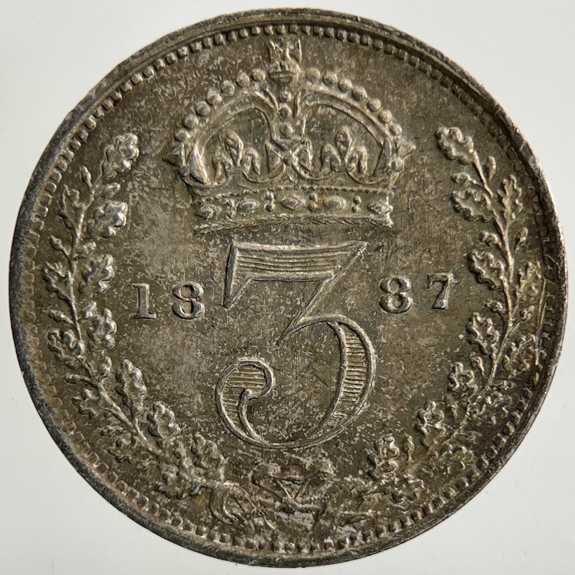 1887 Victoria Threepence Silver Coin | Very High Grade
