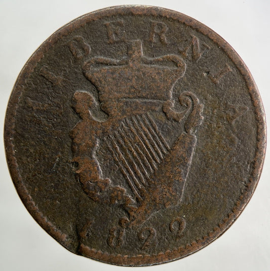 1822 Irish Half - Penny Coin | Collectable Grade