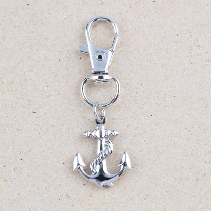 Mini Metal Ship Anchor Keychain Bag Purse Key - Ring UK