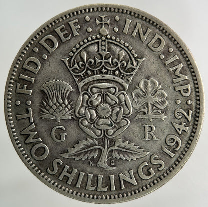 1942 George VI Florin Silver Coin | Fine Collectable Grade
