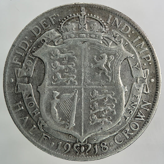 1918 George V Half - Crown Silver Coin | Fine Collectable Grade