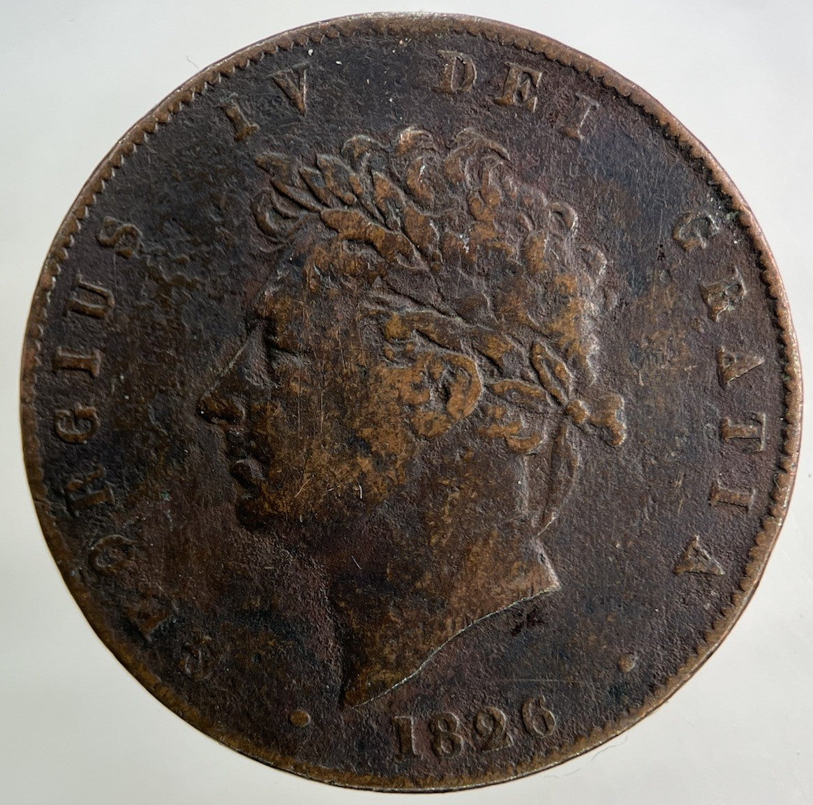 1826 George IV Half - Penny Coin | Fine Collectable Grade