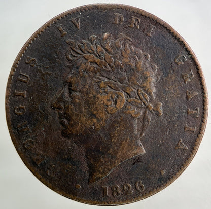 1826 George IV Half - Penny Coin | Fine Collectable Grade