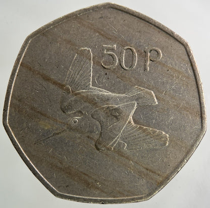 1988 Irish Ireland 50p Fifty Pence Coin | Fine Collectable Grade