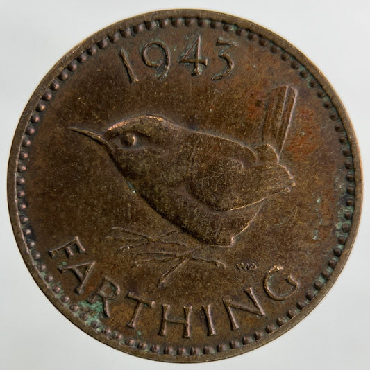 1943 George VI Wren Farthing Coin | Collectable Grade