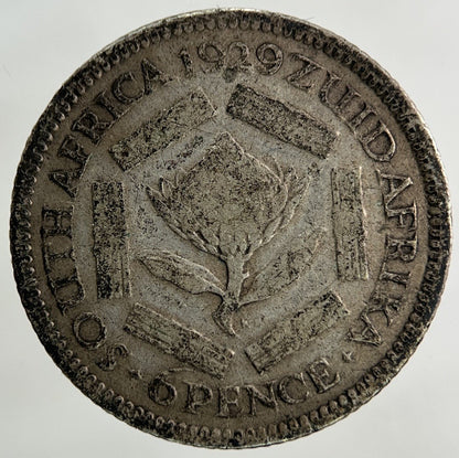 1929 South Africa Sixpence Silver Coin | Collectable Grade