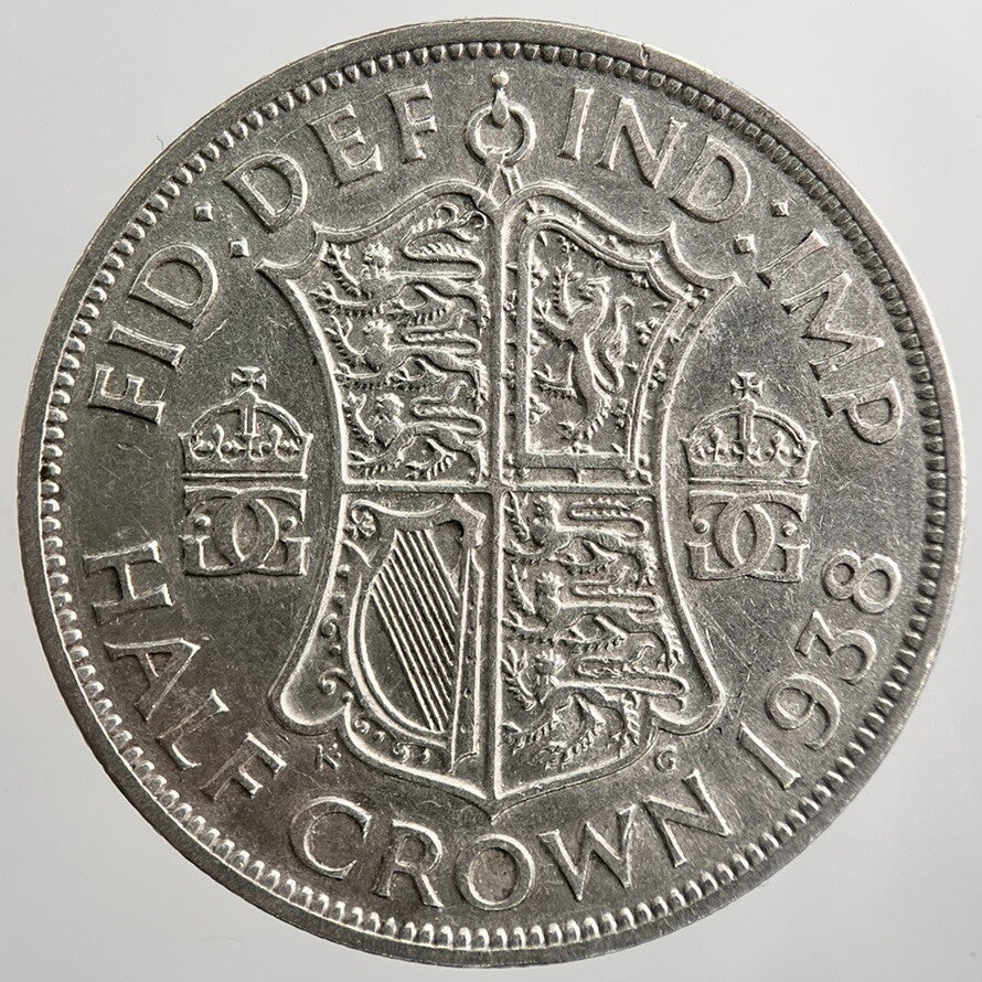 1938 George VI Half - Crown Silver Coin | Fine Collectable Grade | a737