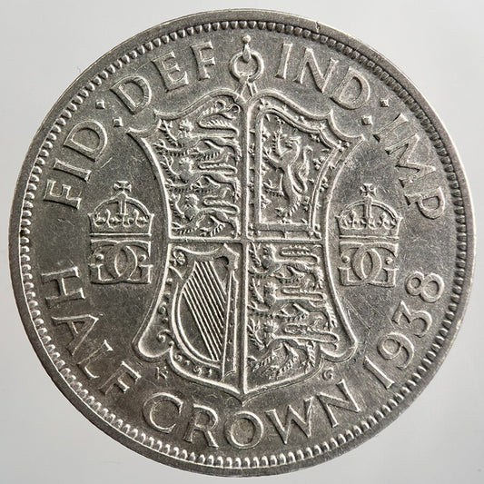 1938 George VI Half - Crown Silver Coin | Fine Collectable Grade | a737