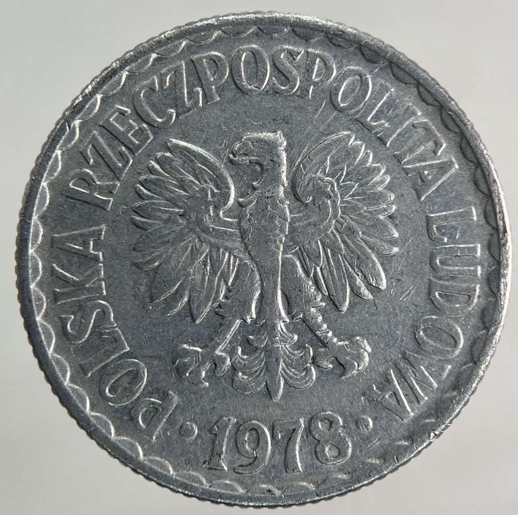 1978 Poland 1 Zloty Zlotych Coin | Fine Collectable Grade