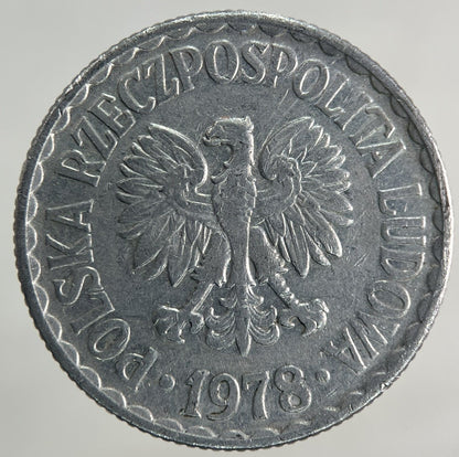 1978 Poland 1 Zloty Zlotych Coin | Fine Collectable Grade