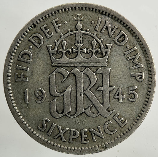 1945 George VI Sixpence Silver Coin | Collectable Grade