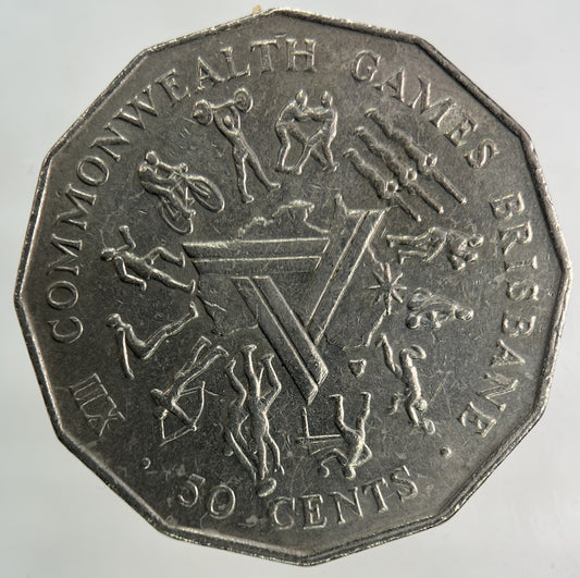 1982 Australia Commonwealth Games 50 Cents Coin | Fine Collectable Grade