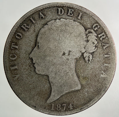 1874 Victoria Half - Crown Silver Coin | Collectable Grade
