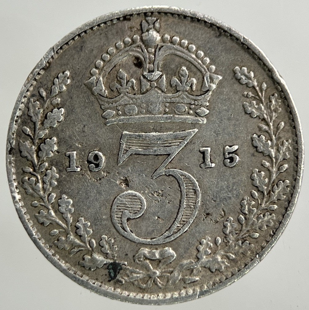 1915 George V Threepence Silver Coin | Fine Collectable Grade