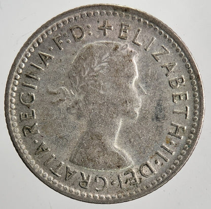 1958 Australia Sixpence Silver Coin | Fine Collectable Grade | a6444