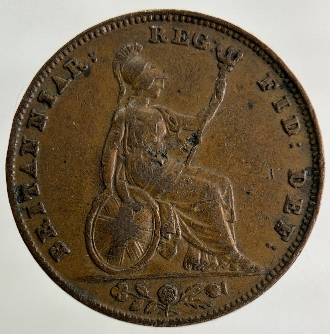 1843 Victoria Farthing Coin | Fine Collectable Grade