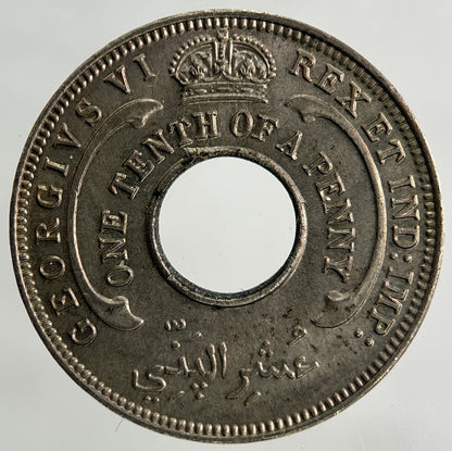 1944 West Africa 1/10 One Tenth Of A Penny Coin | Very Fine Grade