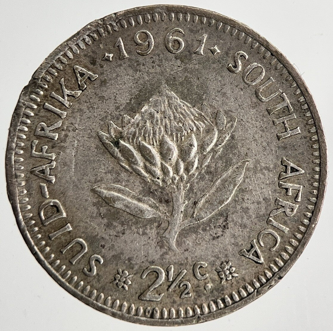 1961 South Africa Threepence 2 1/2c Silver Coin | Fine Collectable Grade | a6978
