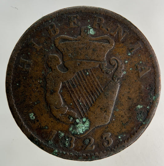 1823 Irish Half - Penny Coin | Fine Collectable Grade