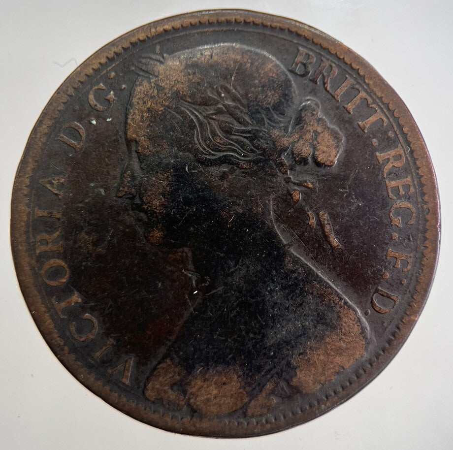 1863 Victoria One Penny Coin | Collectable Grade | a8999