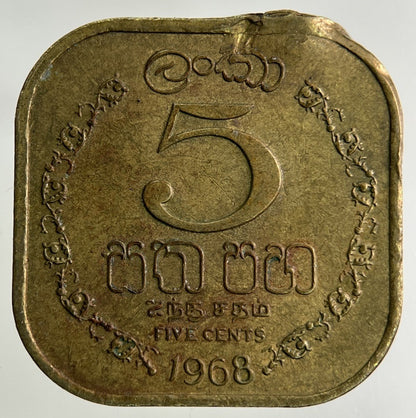 1968 Ceylon Sri Lanka 5 Cents Coin | Collectable Grade