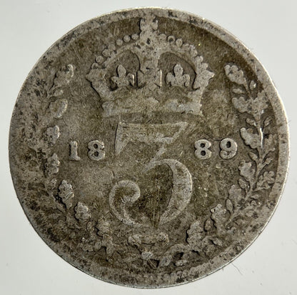 1889 Victoria Threepence Silver Coin | Collectable Grade