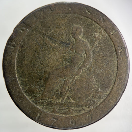 1797 George III 3rd Cartwheel One Penny Coin | Collectable Grade