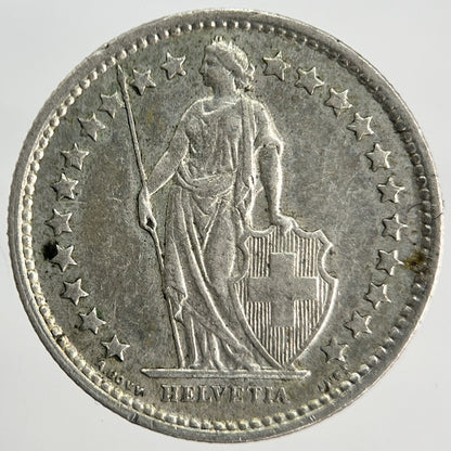 1958 - B Swiss 1/2 Half Franc Silver Coin | Fine Collectable Grade | a1875