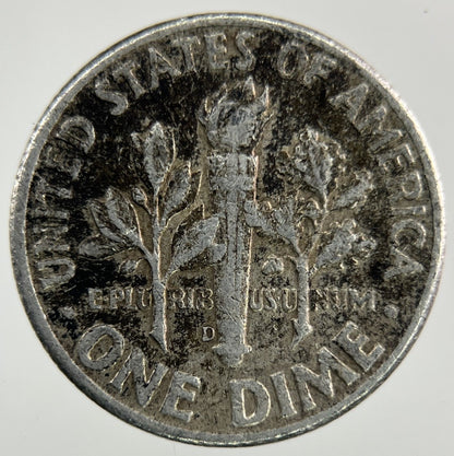 1964 - D US USA Roosevelt Dime Silver Coin | Collectable Grade