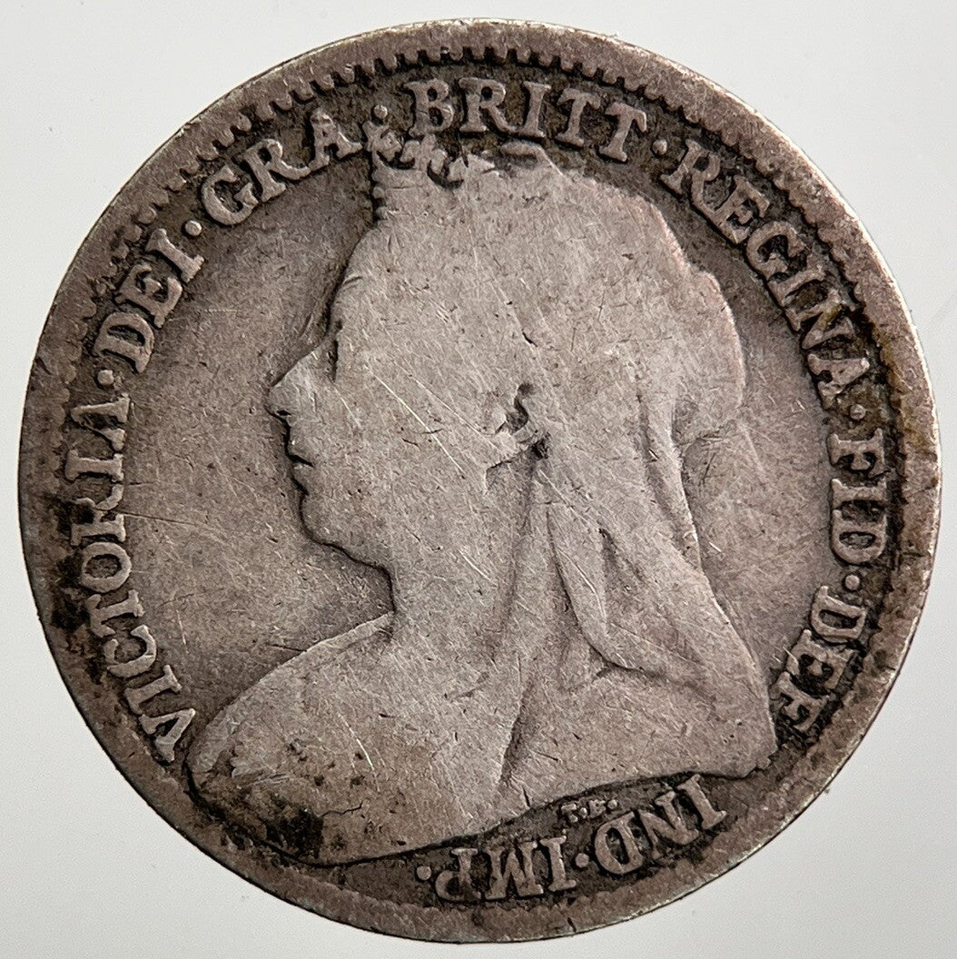 1895 Veiled Head Victoria Threepence Silver Coin | Collectable Grade | a920