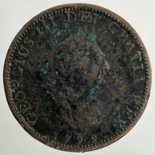 1799 George III 3rd Farthing Coin | Collectable Grade