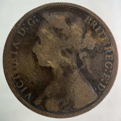 1877 Victoria One Penny Coin | Collectable Grade