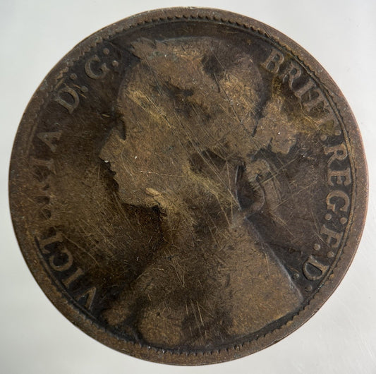 1877 Victoria One Penny Coin | Collectable Grade