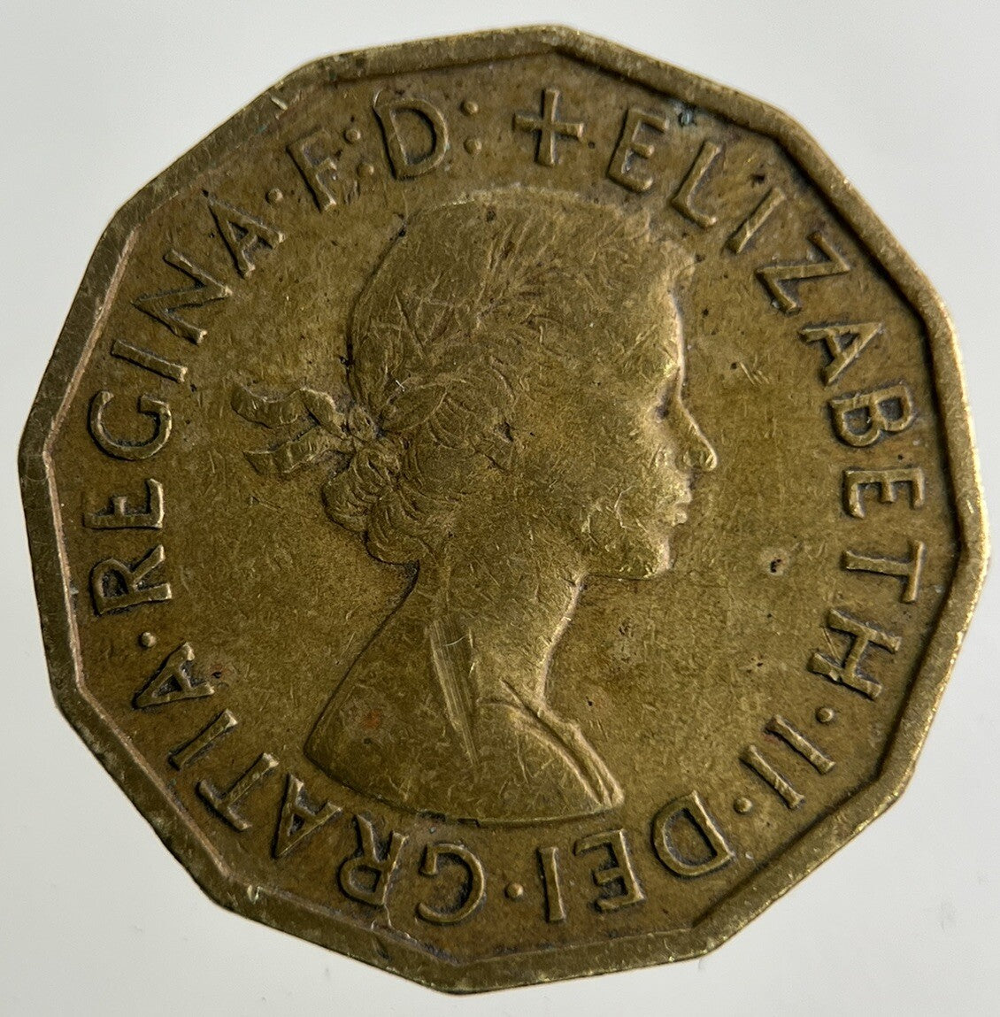 1960 Elizabeth II 2nd Brass Threepence Coin | Fine Collectable Grade