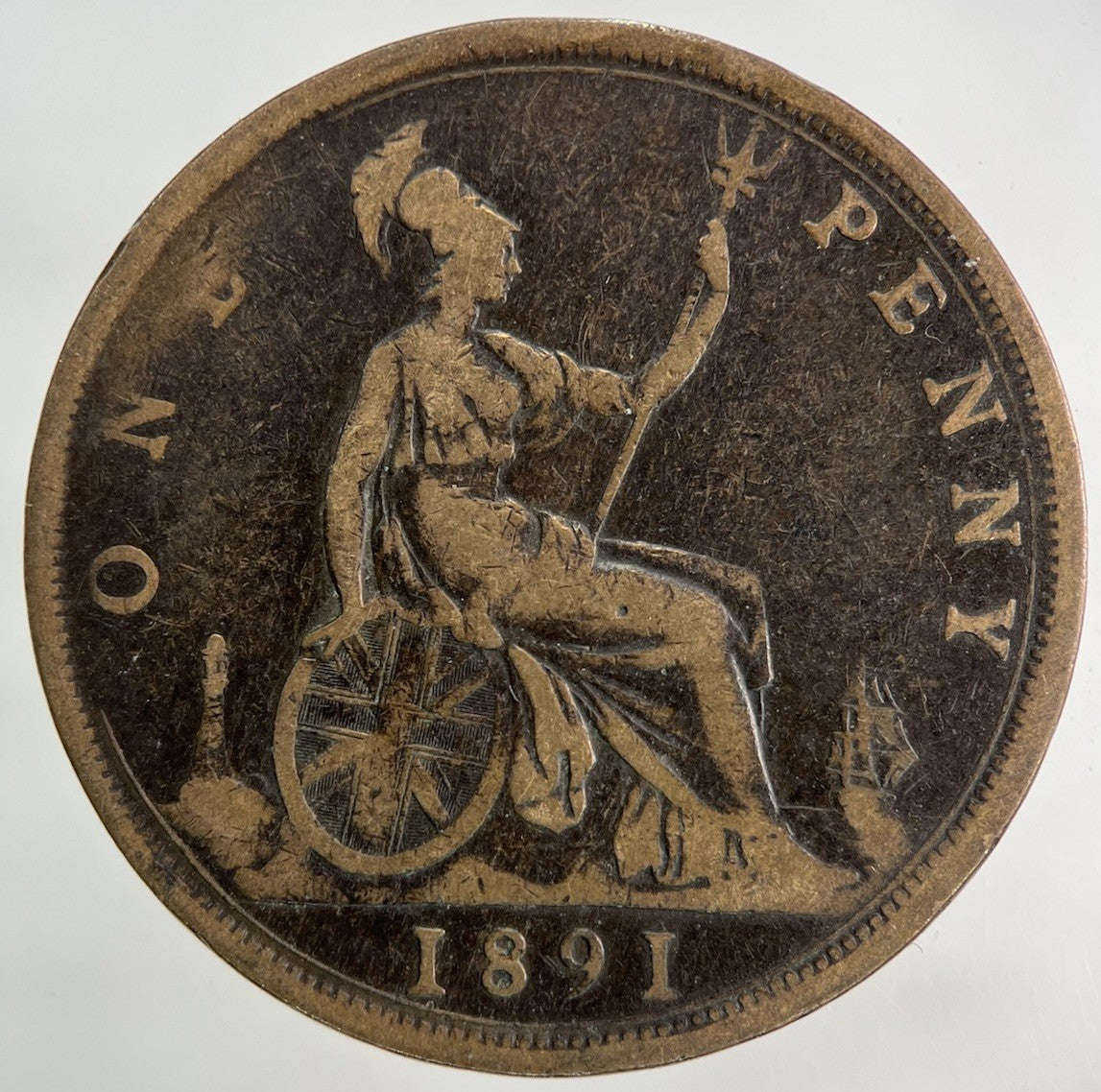 1891 Victoria One Penny Coin | Collectable Grade