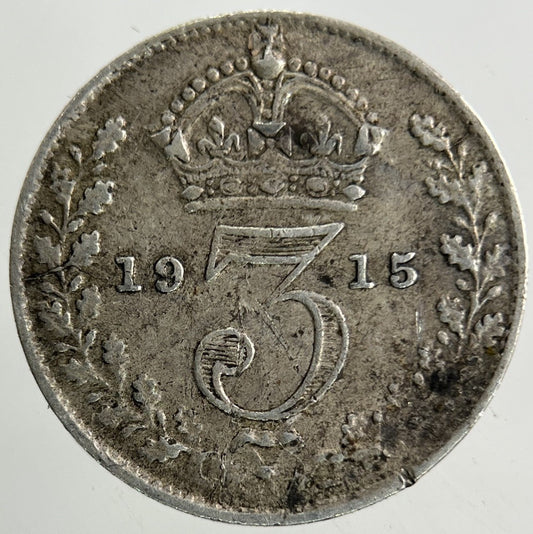1915 George V Threepence Silver Coin | Very High Grade