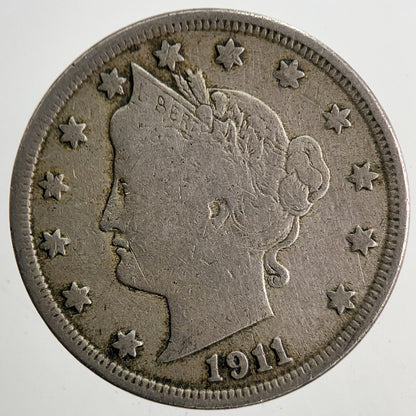 1911 US USA Liberty 5 V Cent Coin | Collectable Grade | a5705