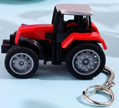 Mini Metal Red Farming Tractor Keyring Premium Keychain Gift UK