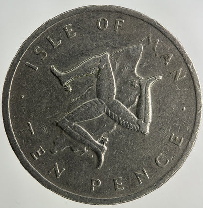 1976 Isle Of Man 10p Ten - Pence Coin | Fine Collectable Grade