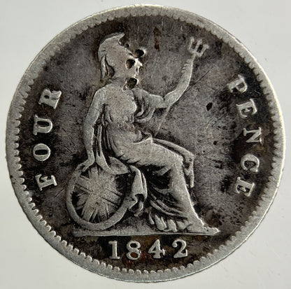 1842 Victoria Groat Four - Pence Silver Coin | Collectable Grade