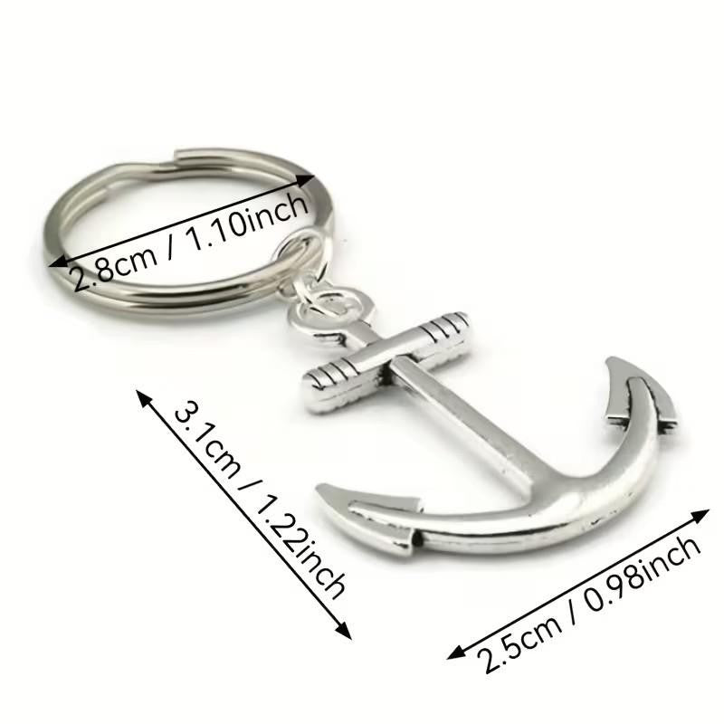 Mini Metal Ship Anchor Keychain Bag Purse Key - Ring UK