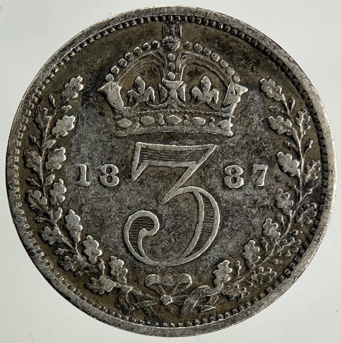 1887 Victoria Threepence Silver Coin | Fine Collectable Grade