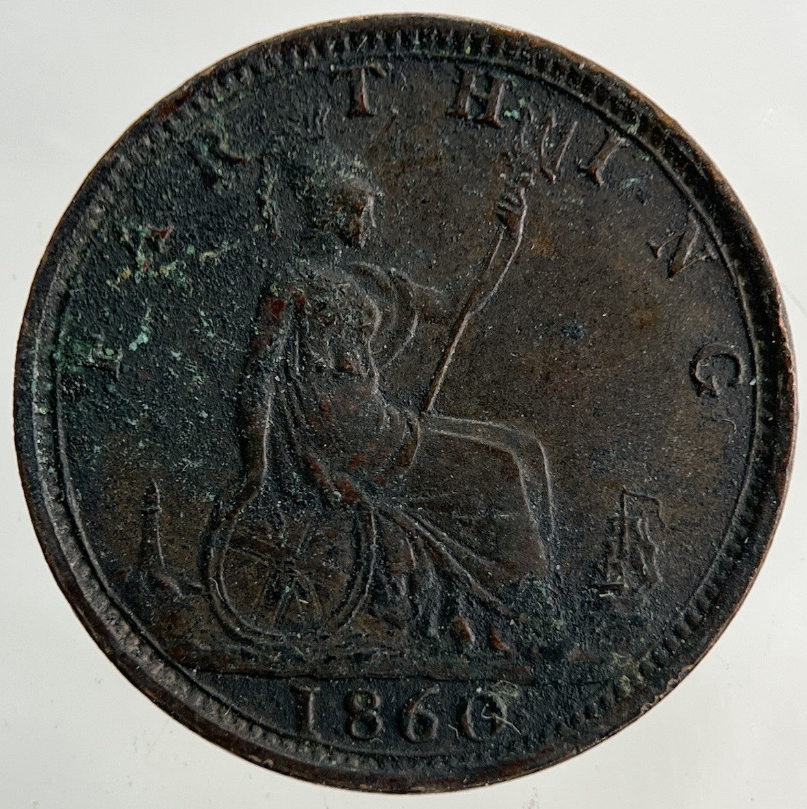 1860 Victoria Farthing Coin | Fine Collectable Grade
