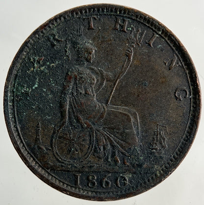 1860 Victoria Farthing Coin | Fine Collectable Grade