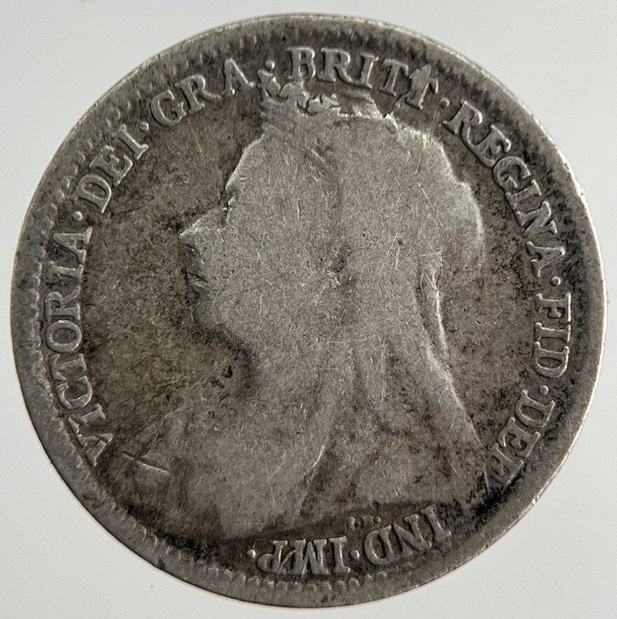 1897 Victoria Threepence Silver Coin | Fine Collectable Grade | a8485